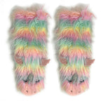 Funky Unicom - Women's Cozy Sherpa Slipper Socks