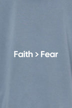 Faith > Fear Unisex Pigment-Dyed Hoodie Sweatshirt
