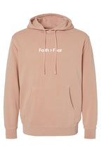Faith > Fear Unisex Pigment-Dyed Hoodie Sweatshirt