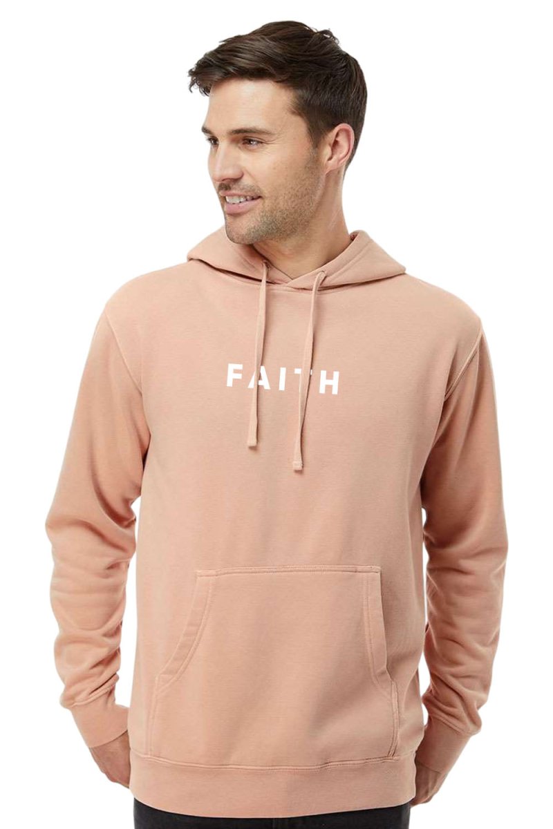 Faith Unisex Pigment-Dyed Hoodie Sweatshirt