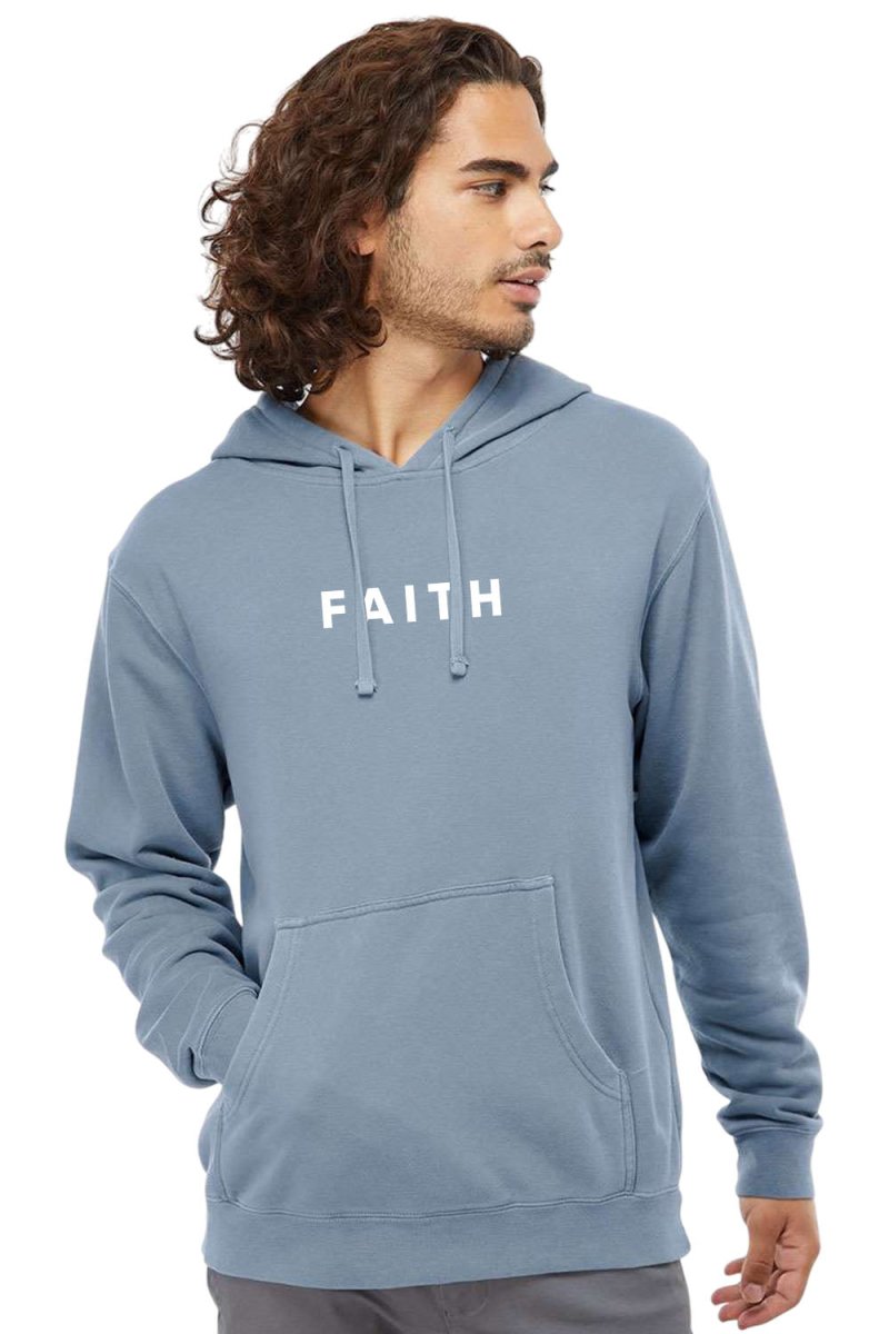 Faith Unisex Pigment-Dyed Hoodie Sweatshirt
