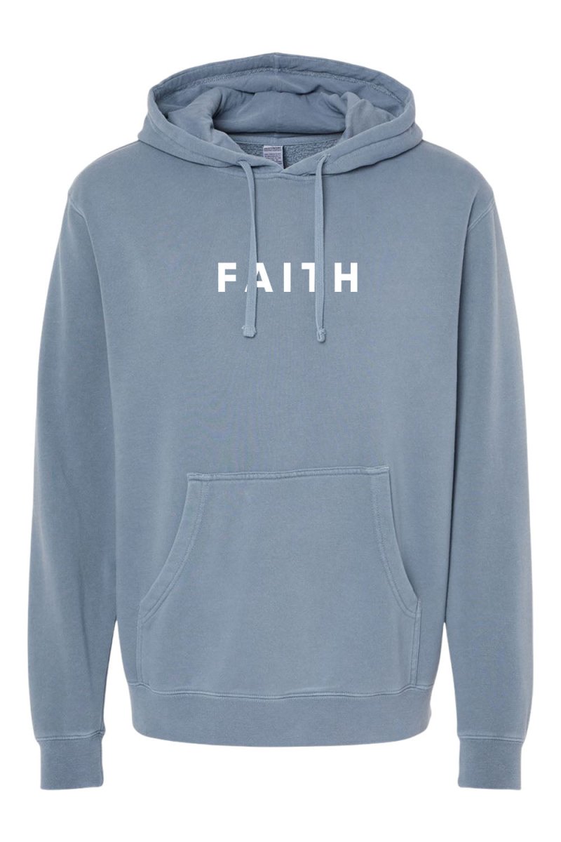 Faith Unisex Pigment-Dyed Hoodie Sweatshirt