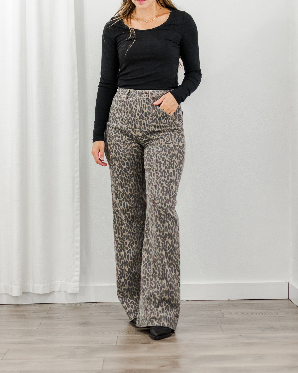 Cheetah Flare Jeans
