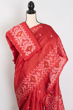 Rai: Bengal Tussar Silk Saree | Hand-Inspired Jamdani Weaving | Certified Silk