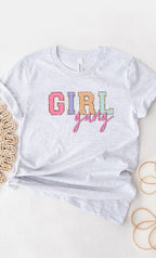 Girl Gang Faux Chenille Letters Graphic Tee T-Shirt
