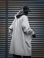 HiJ36 Grey Urban Trench Coat