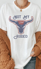 Vintage Not My First Rodeo Western Graphic Tee T-Shirt