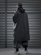 HiJ36 Black Urban Trench Coat