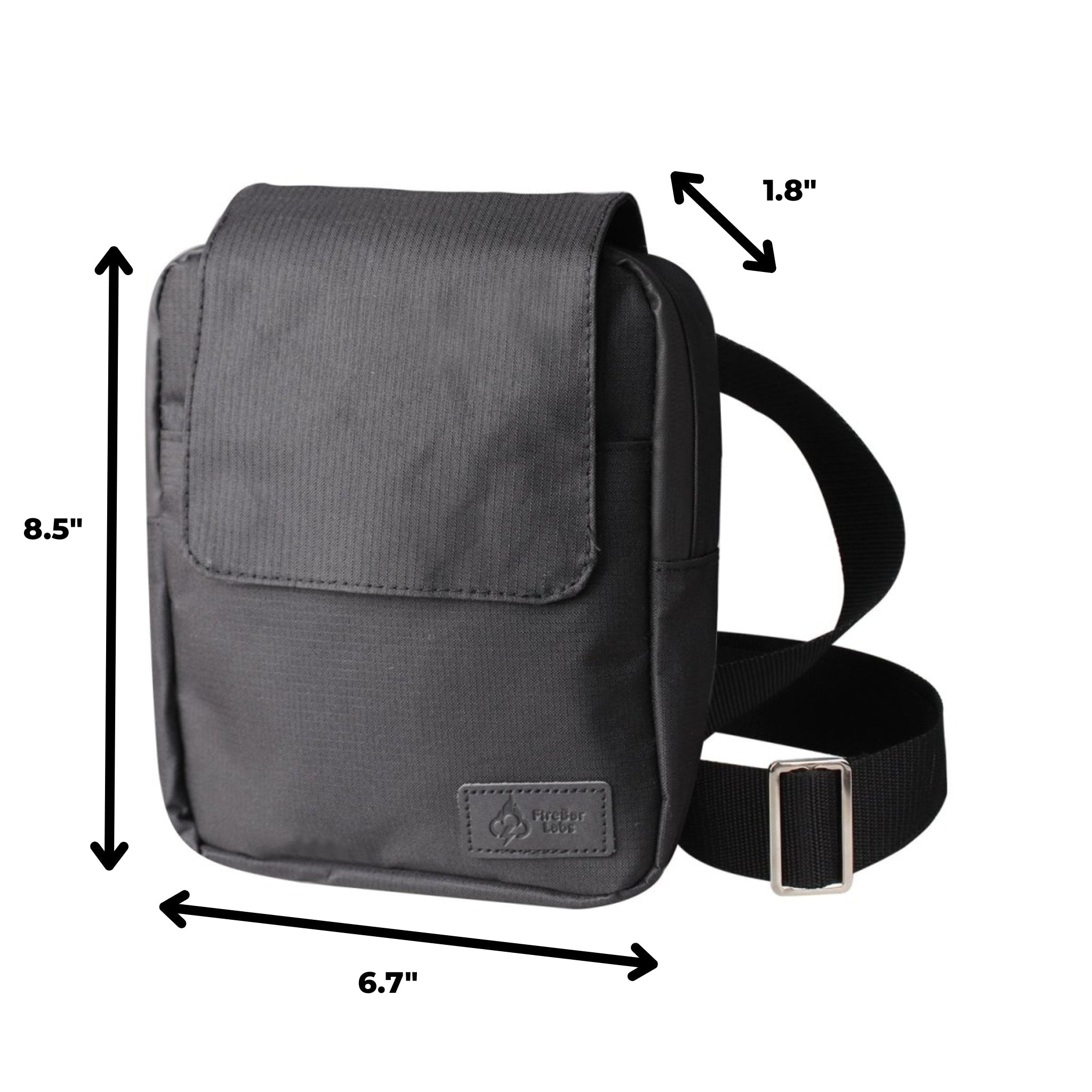 Essential Smell Proof Messenger Bag - Fashionable, Discreet + Hidden Lock (FireBar Labs x PBAL)