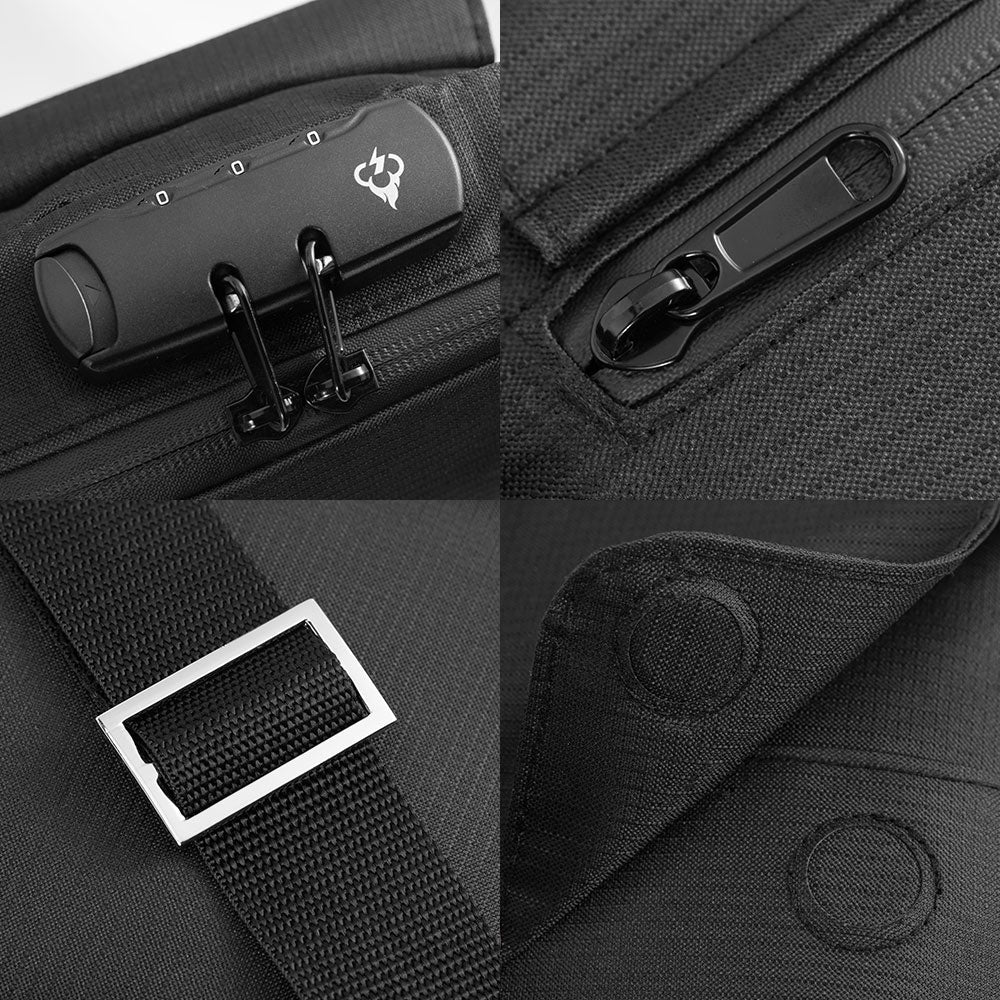 Essential Smell Proof Messenger Bag - Fashionable, Discreet + Hidden Lock (FireBar Labs x PBAL)