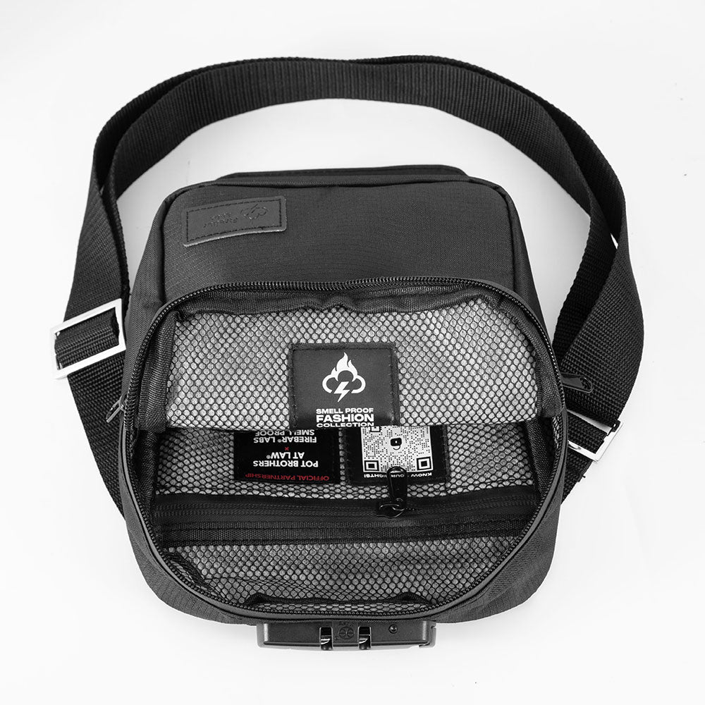 Essential Smell Proof Messenger Bag - Fashionable, Discreet + Hidden Lock (FireBar Labs x PBAL)