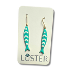 Enamel Fish Dangle Earrings