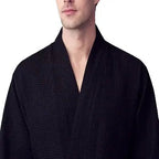 Waffle Spa Bathrobe for Men -  Absorbent, Lightweight