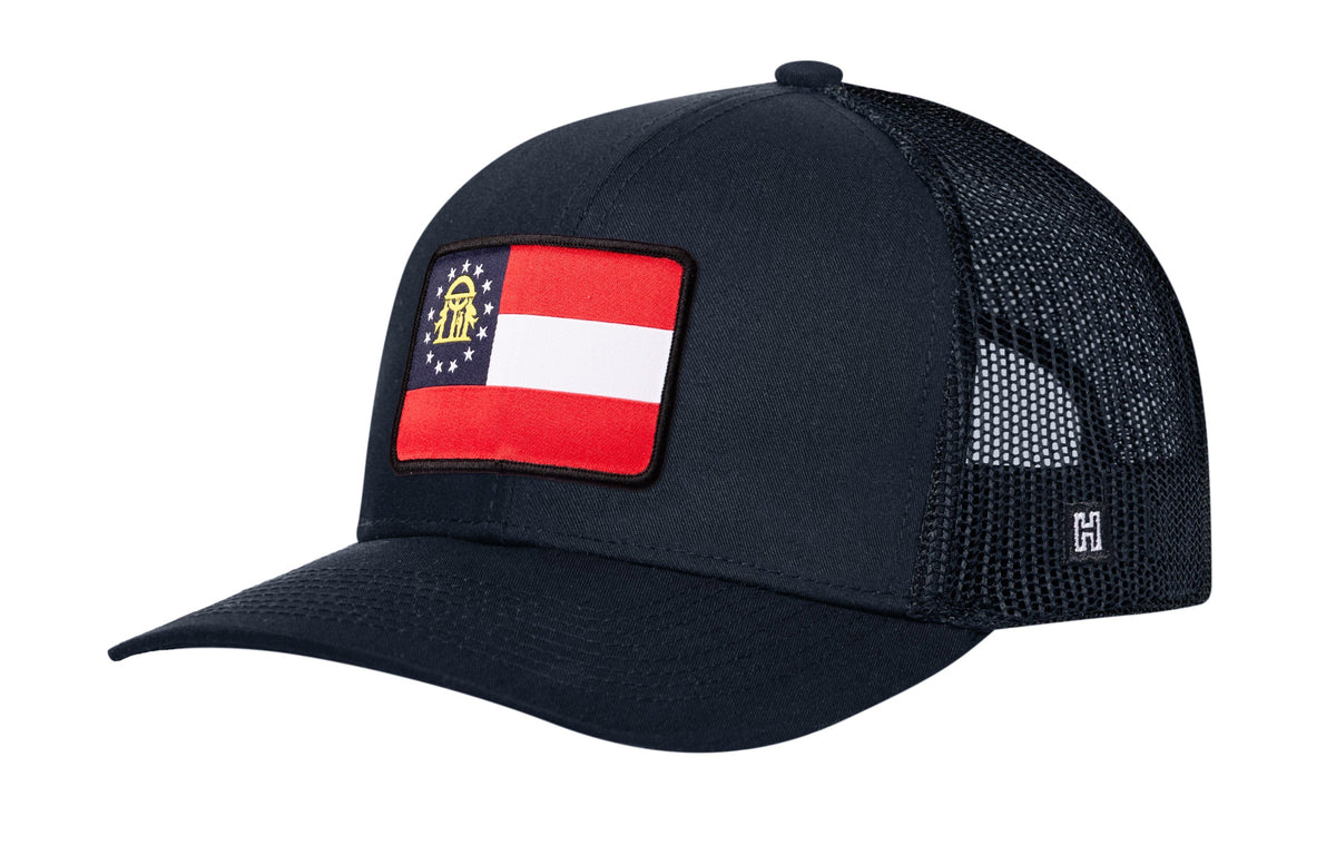 Georgia Flag Trucker Hat  |  GA Snapback