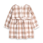 Gingham Mouse Play Dress | Grey Brushed Cotton Gingham