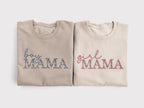 Pink Floral Girl Mama Embroidered Sweatshirt