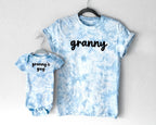 Tie Dye Personalized Grandma and Me Shirt Set