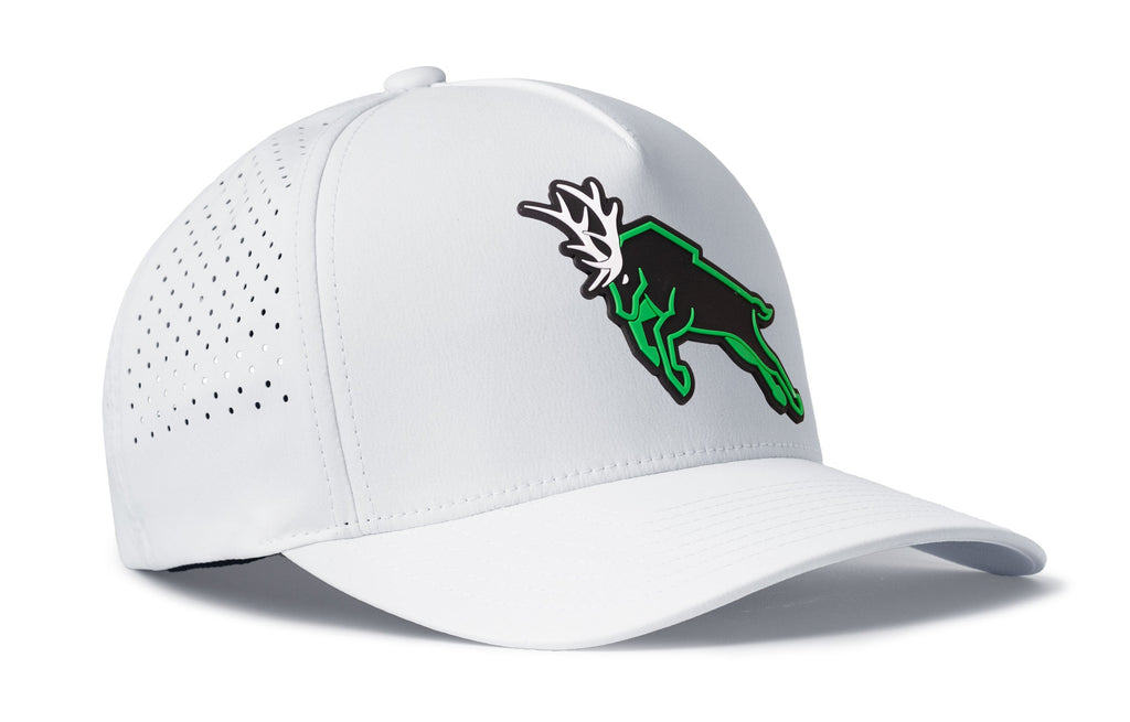 Green Buck Performance 5-Panel Hat  |  Stag Flexfit Snapback