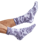 Grey Tie-Dye Casual Crew Socks