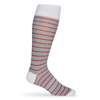 Grey w/ Crimson - Wide Stripe