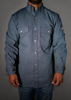 FR Pearl Snap Work Shirt - Forged Gray