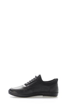 Black Perforated-Toe Leather Sneakers for Men | Wessi