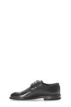 Black Leather Plain-Toe Lace-Up Dress Shoes for Men | Wessi