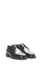 Black Leather Plain-Toe Lace-Up Dress Shoes for Men | Wessi