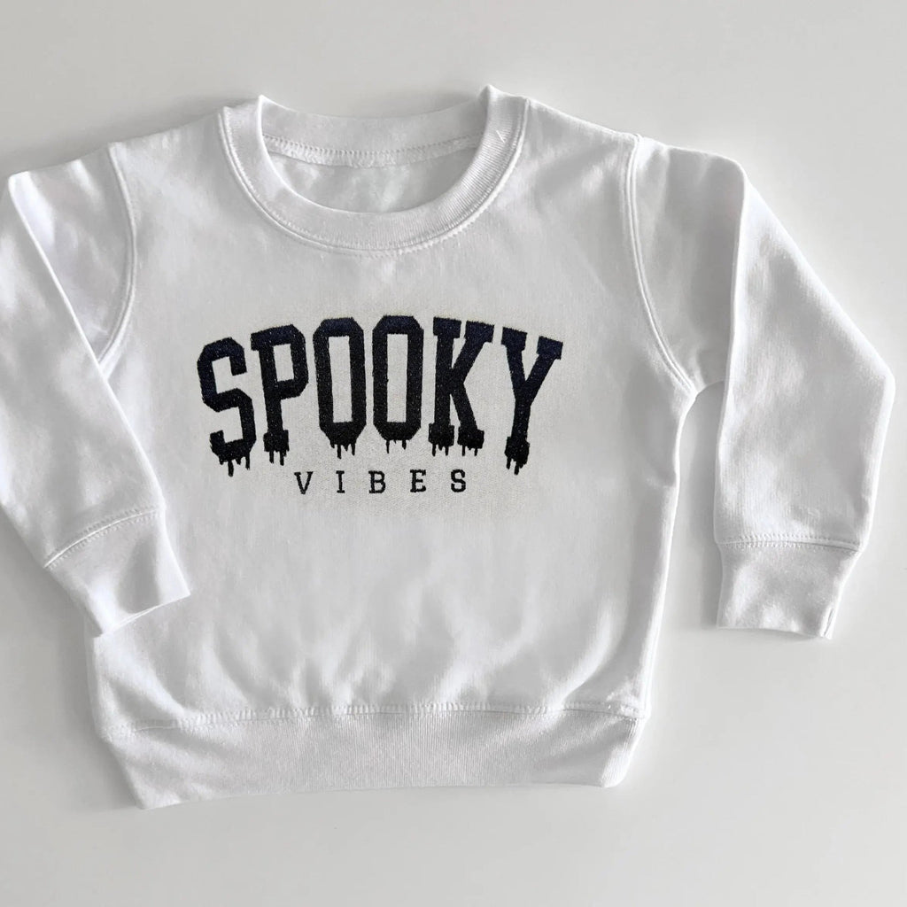 Spooky Vibes Embroidered Matching Sweatshirts for Halloween