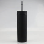 Pastel Straight Blank Tumblers, 16 oz Matte Tumblers, Double Wall Acrylic Tumbler With Straw and Screw Lid