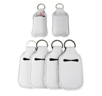 1 x Blank 1oz Hand Sanitizer Sleeve Key Holder, White Sublimation Ready, Sublimation Key Ring, Neoprene Sublimation Keychain