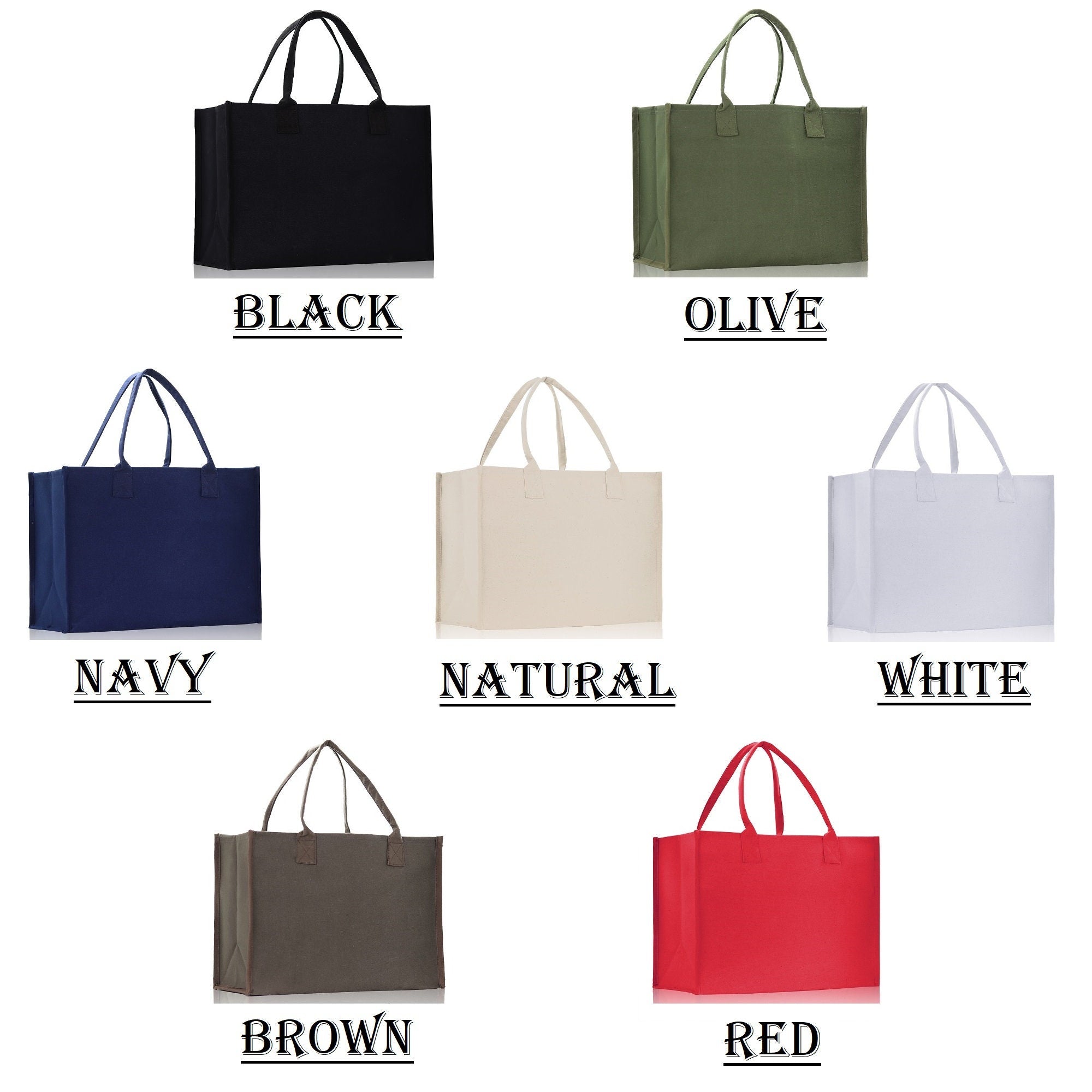 Maid of The Honor Large Print Tote Bag 100% Cotton Canvas Bridal Party Tote Bachelorette Bag Bridal Chic Tote Bags Wedding Totes