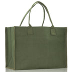 Customized Embroidered Name Tote Bag 100% Cotton Canvas and a Chic Personalized Tote Bag, Beach Bag, Market Bag, Bridesmaid Bag - Olive