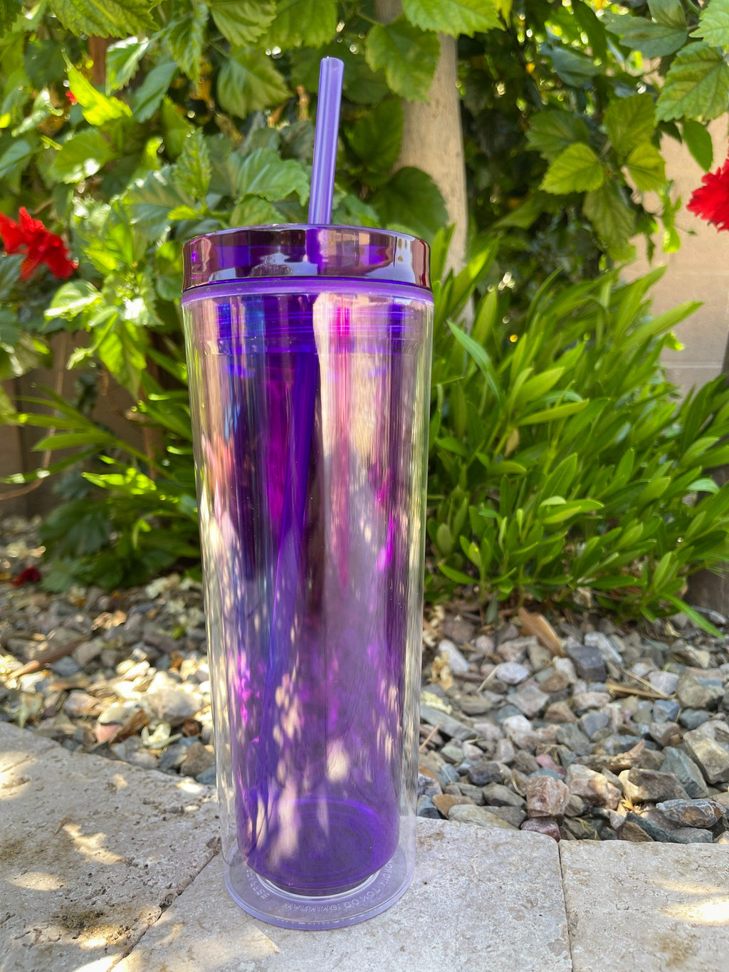 Blank Clear Skinny 19oz Large acrylic Tumbler kit W/Straw & lid BPA Free