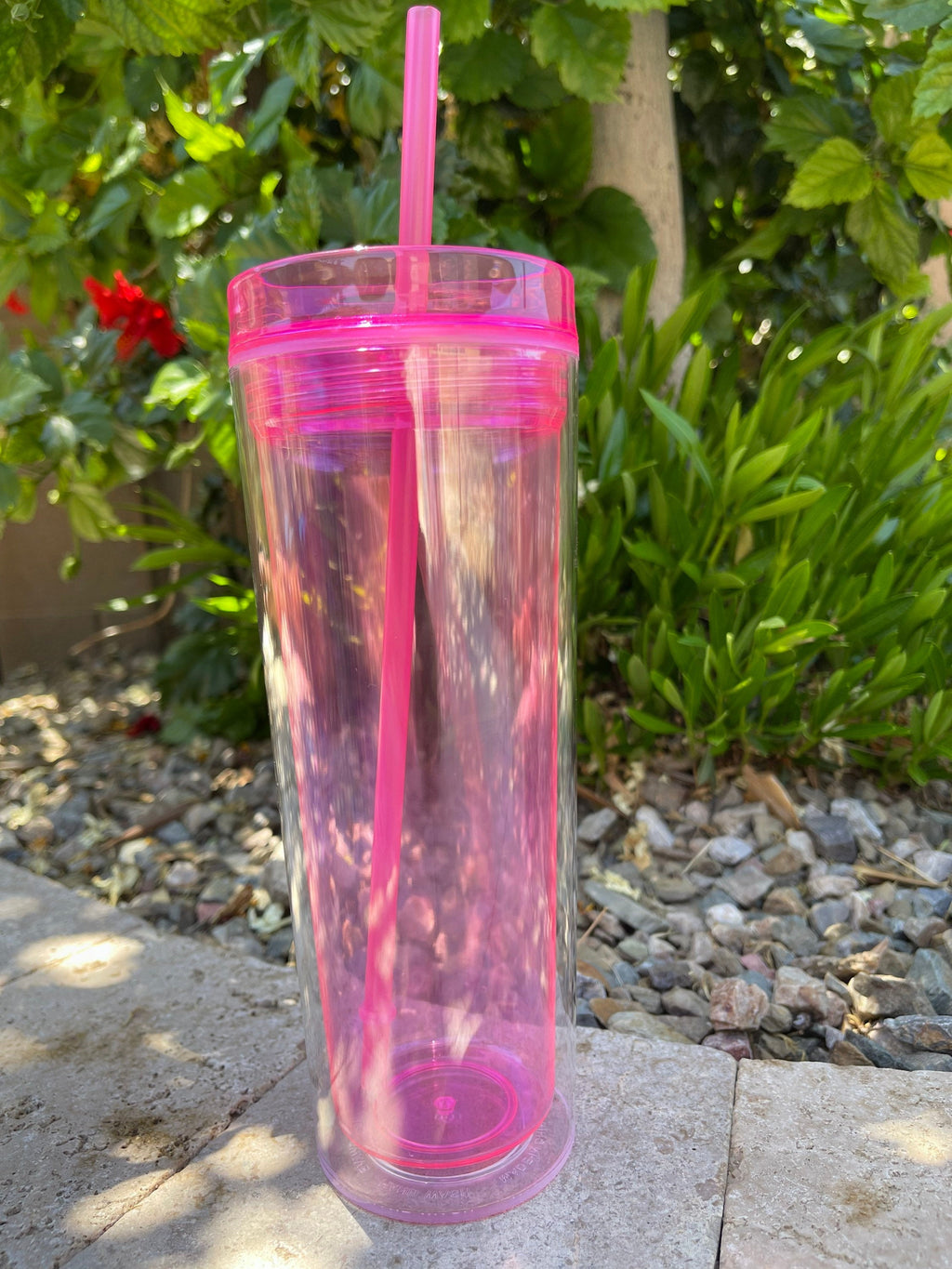 Blank Clear Skinny 19oz Large acrylic Tumbler kit W/Straw & lid BPA Free