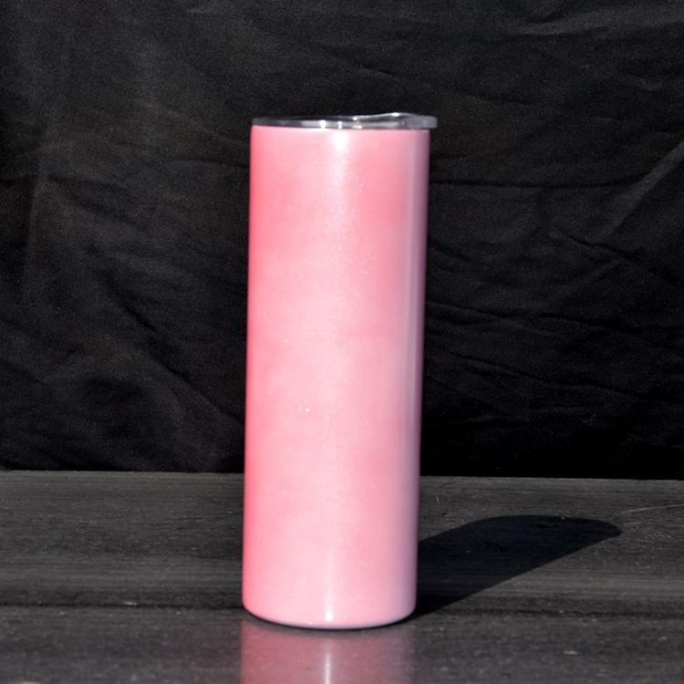 UV Color Changing & Glows Green In Dark  Combo sublimation Blank Stainless 20oz Straight Skinny Tumblers w Lid & Straw BPA Free