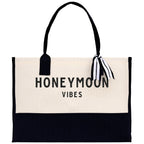 Honeymoon Vibes Beach Tote Bag - Large Chic Tote Bag - Gift for Her - Weekender Bag - Honeymooners Honeymoon Gifts Bridal Gift Newlyweds