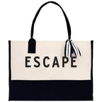 Escape Beach Tote Bag - Large Chic Tote Bag - Gift for Her - Weekender Bag - Weekend Tote - Girls Weekend Tote