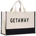 Getaway Beach Tote Bag XL - Oversized Chic Tote Bag with Zipper and Inner Pocket-Gift for Her -Vacation Tote Bag -Weekender Bag -Travel Tote