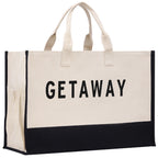 Getaway Beach Tote Bag XL - Oversized Chic Tote Bag with Zipper and Inner Pocket-Gift for Her -Vacation Tote Bag -Weekender Bag -Travel Tote