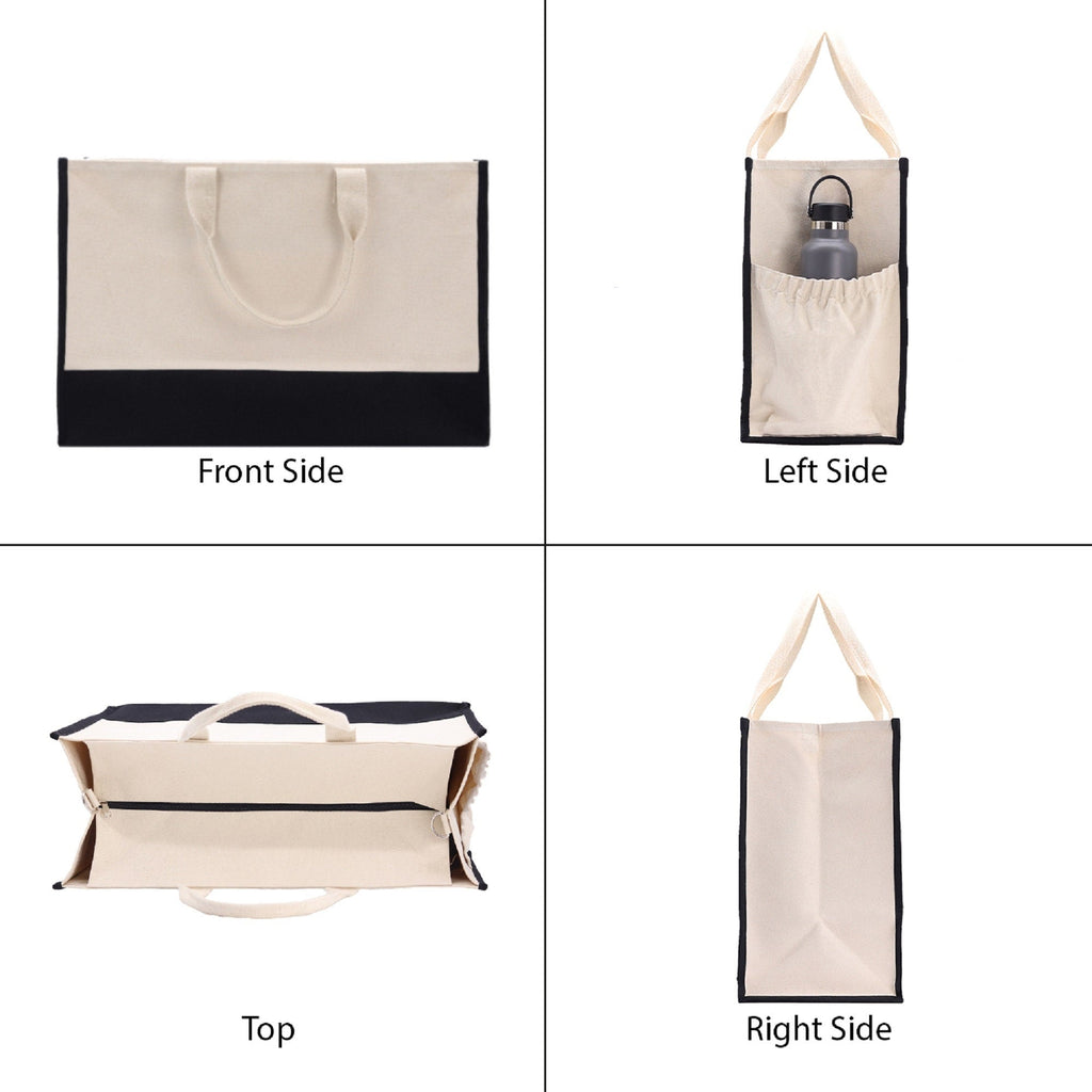 Getaway Beach Tote Bag XL - Oversized Chic Tote Bag with Zipper and Inner Pocket-Gift for Her -Vacation Tote Bag -Weekender Bag -Travel Tote