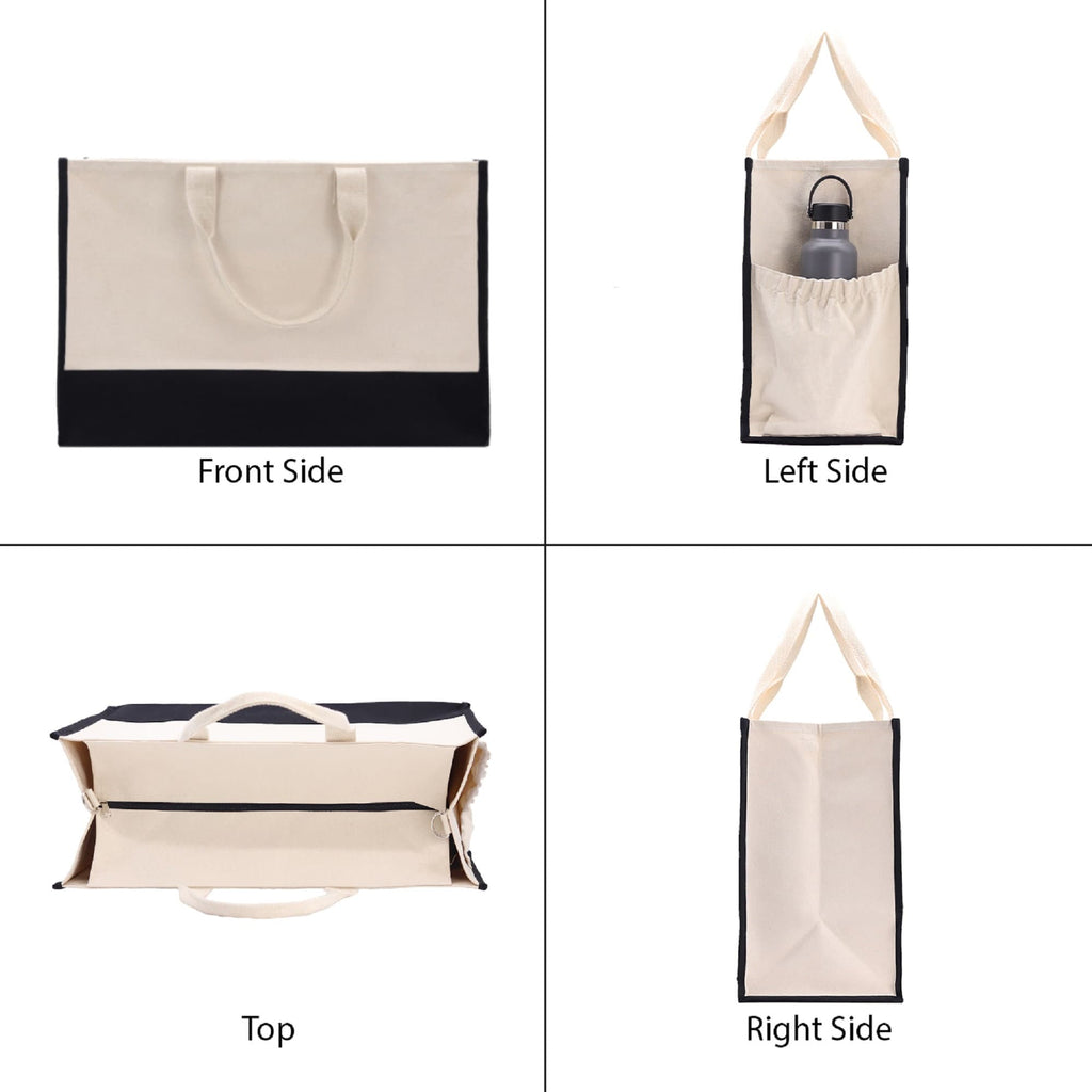 Honeymoon Vibes Beach Tote Bag XL - Oversized Chic Tote Bag with Zipper and Inner Pocket -Honeymooners Honeymoon Gifts Bridal Gift Newlyweds
