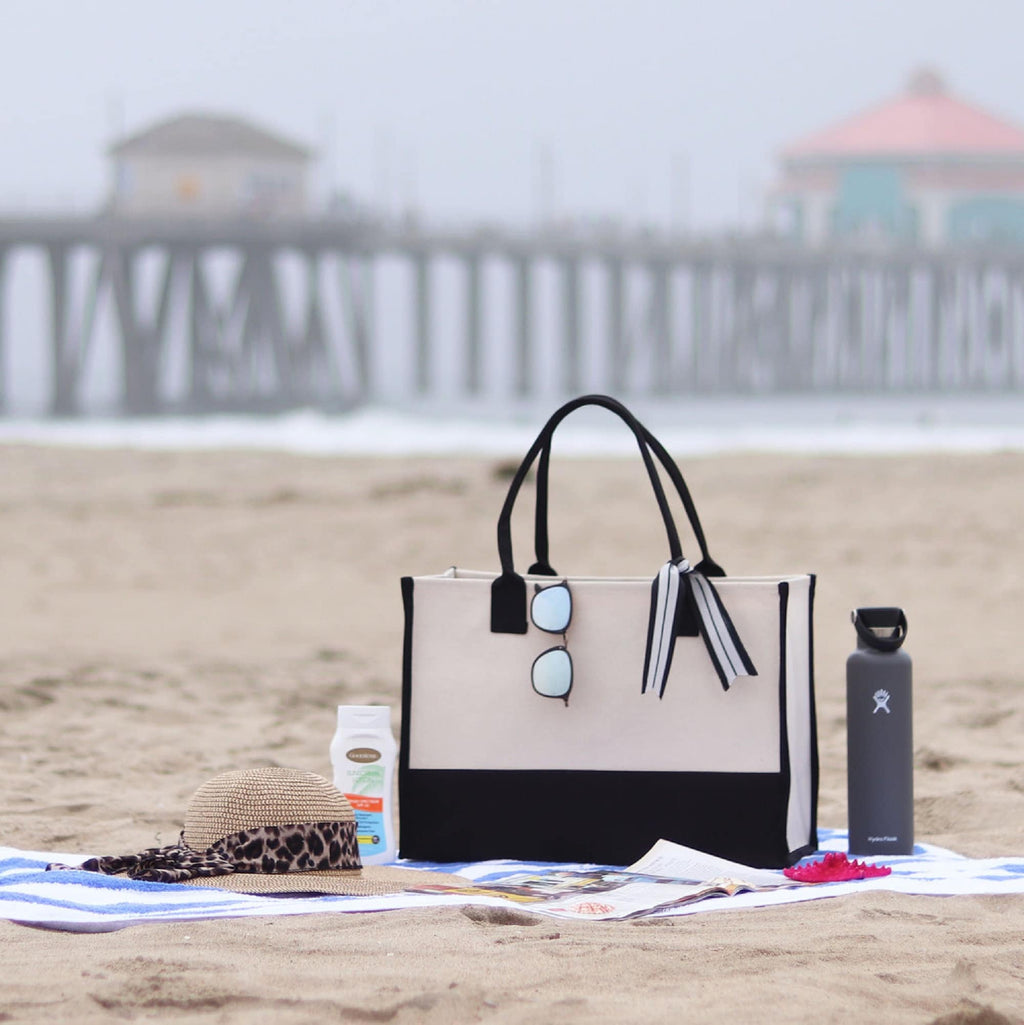 Peace Out Beach Tote Bag - Large Chic Tote Bag - Gift for Her - Vacation Tote Bag - Weekender Bag - Travel Tote