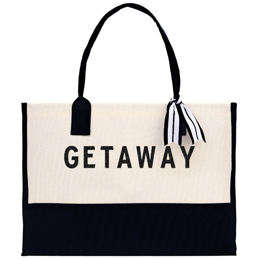 Getaway Beach Tote Bag - Large Chic Tote Bag - Gift for Her - Vacation Tote Bag - Weekender Bag - Travel Tote