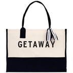 Getaway Beach Tote Bag - Large Chic Tote Bag - Gift for Her - Vacation Tote Bag - Weekender Bag - Travel Tote