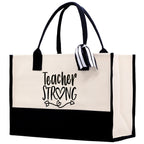 Teacher Stuff Tote Bag Teacher Bag Teacher Gift Teacher Retirement Gift Best Teacher Gifts Teacher Appreciation Gift Teacher Strong Tote Bag