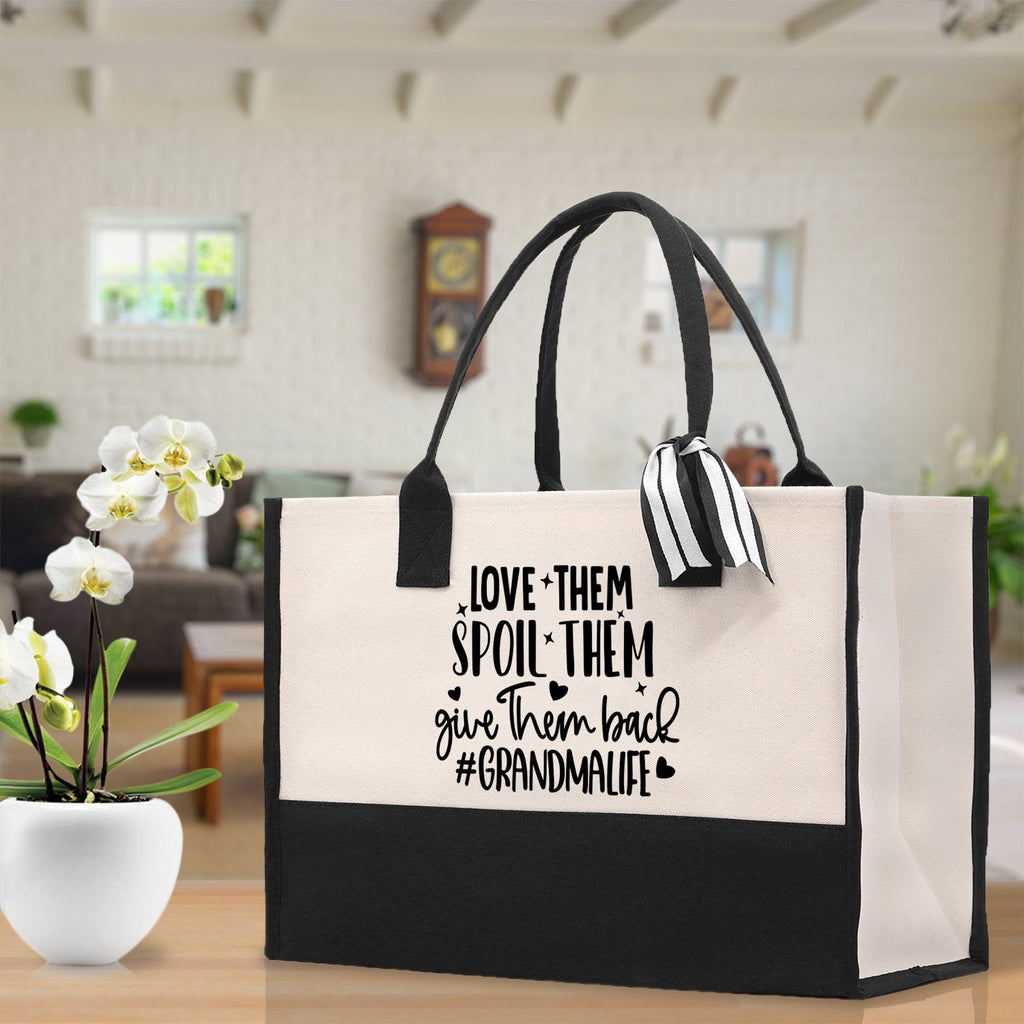 Grandma Tote Bag Grandma's Getaway Bag Grandma Nana Bag Grandma Gift Bag Shopping Bag Mothers Day Gift Live Love Spoil Bag Grandma Beach Bag