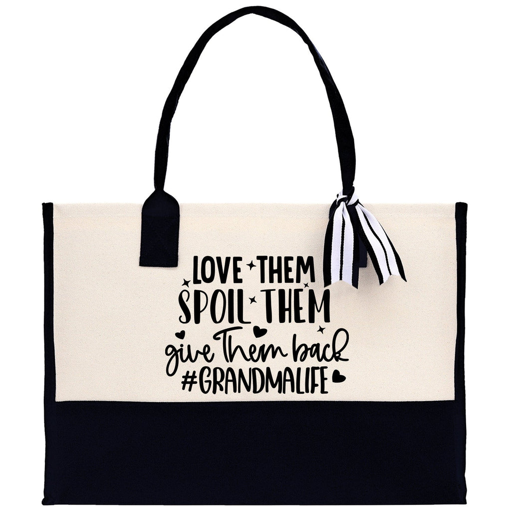 Grandma Tote Bag Grandma's Getaway Bag Grandma Nana Bag Grandma Gift Bag Shopping Bag Mothers Day Gift Live Love Spoil Bag Grandma Beach Bag