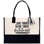 Grandma Tote Bag Grandma's Getaway Bag Grandma Nana Bag Grandma Gift Bag Shopping Bag Mothers Day Gift Live Love Spoil Bag Grandma Beach Bag