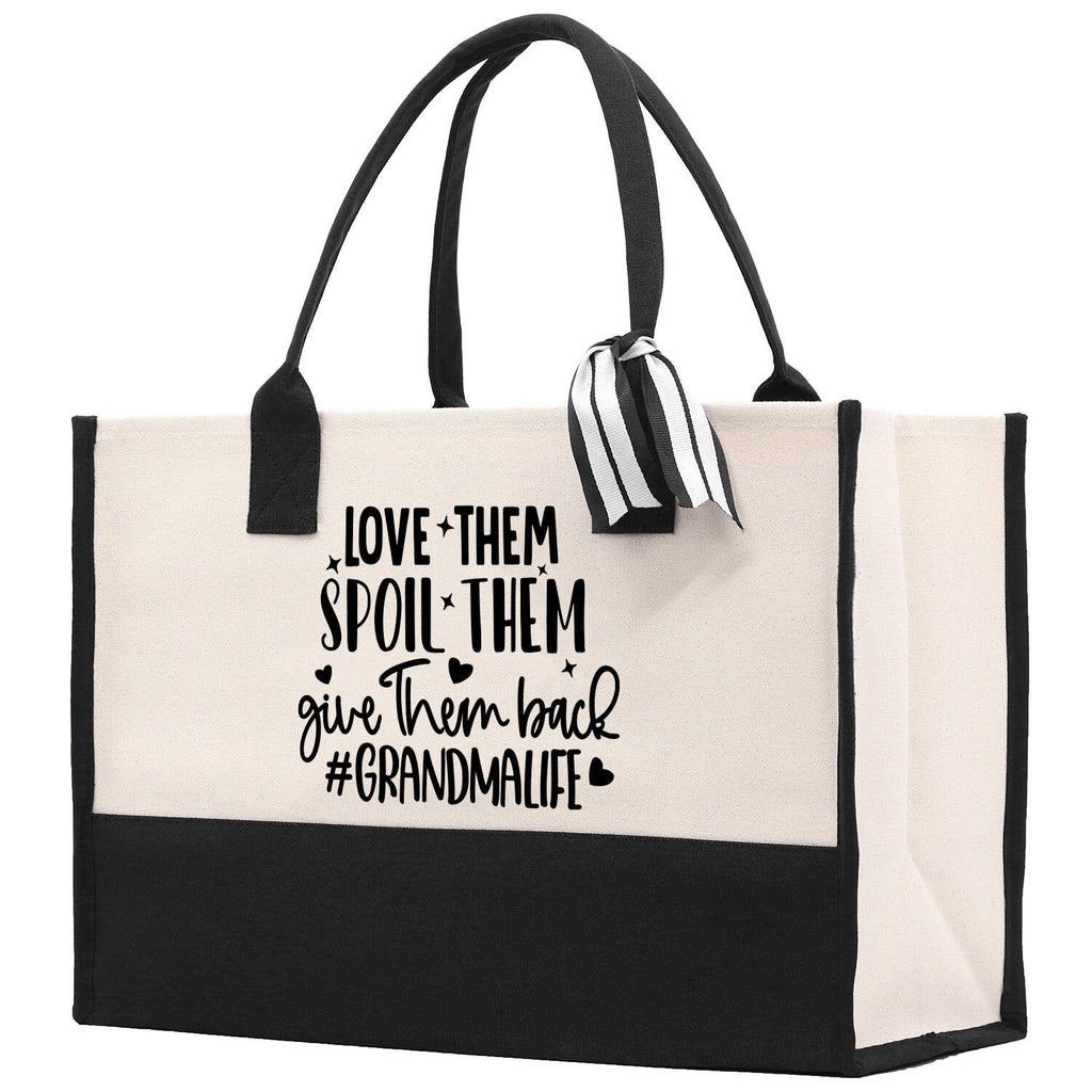 Grandma Tote Bag Grandma's Getaway Bag Grandma Nana Bag Grandma Gift Bag Shopping Bag Mothers Day Gift Live Love Spoil Bag Grandma Beach Bag
